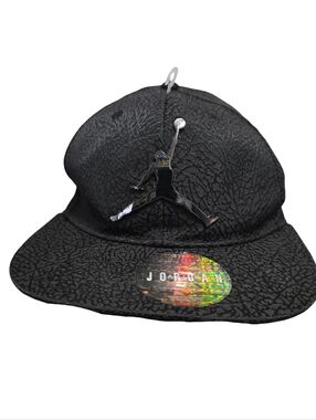 Jordan Jumpman Elephant Print Boys Youth Snapback Hat Dark Gray 9A1623-693 NEW